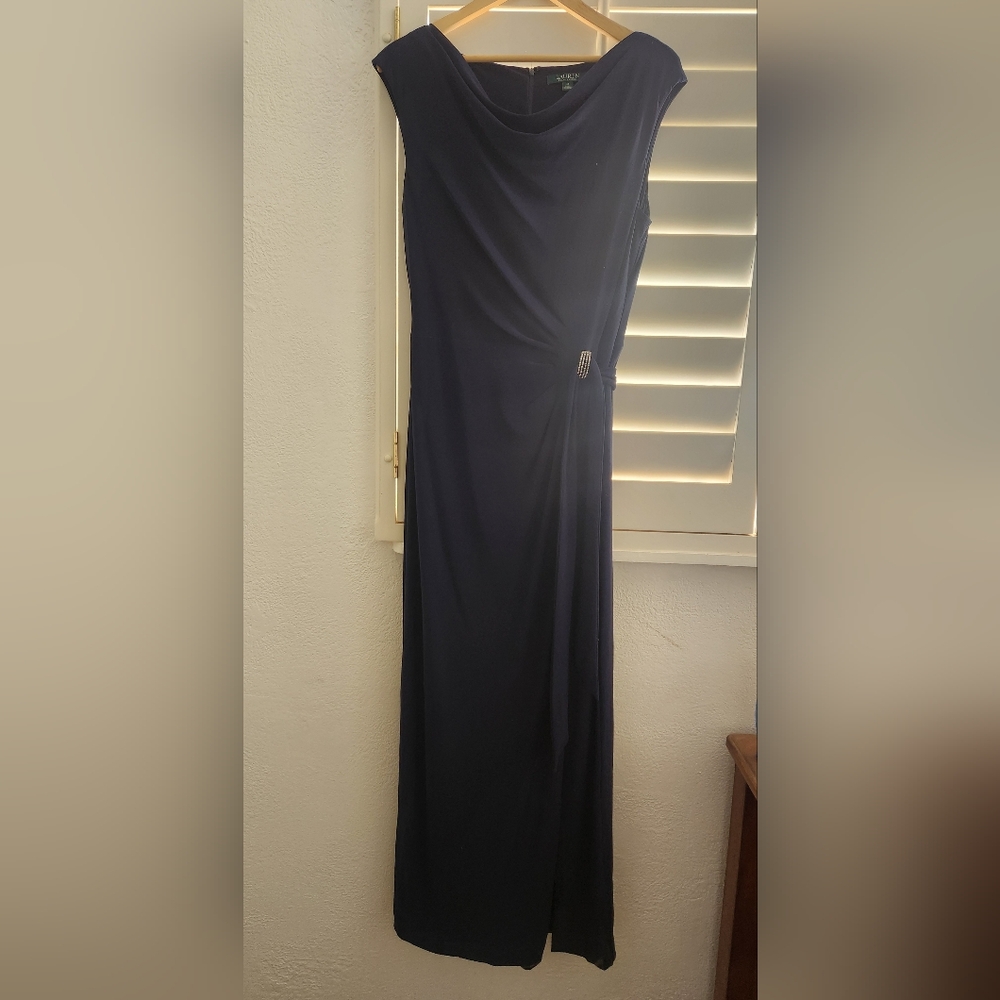 Elegant Navy Blue Women's Dress
